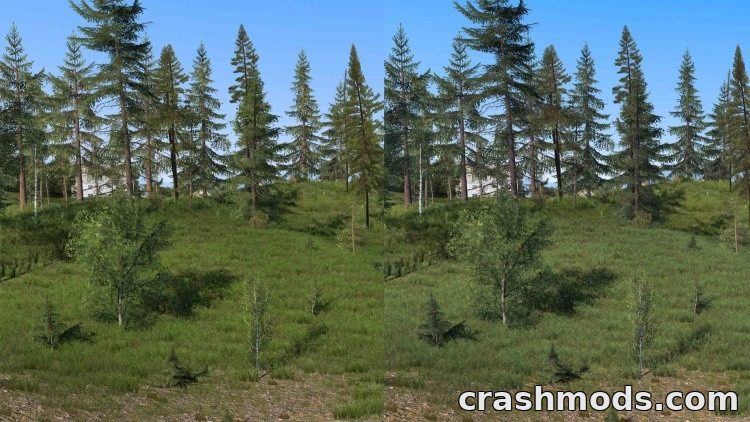 Grass Addons Low Saturation – Softer Grass and Tree Colours – screenshot 2