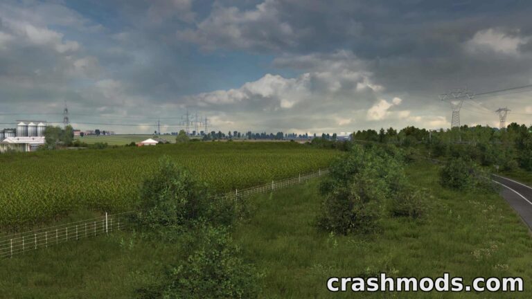 Grass Tree Improved – Enhanced Roadside Vegetation American Truck Simulator mod screenshot