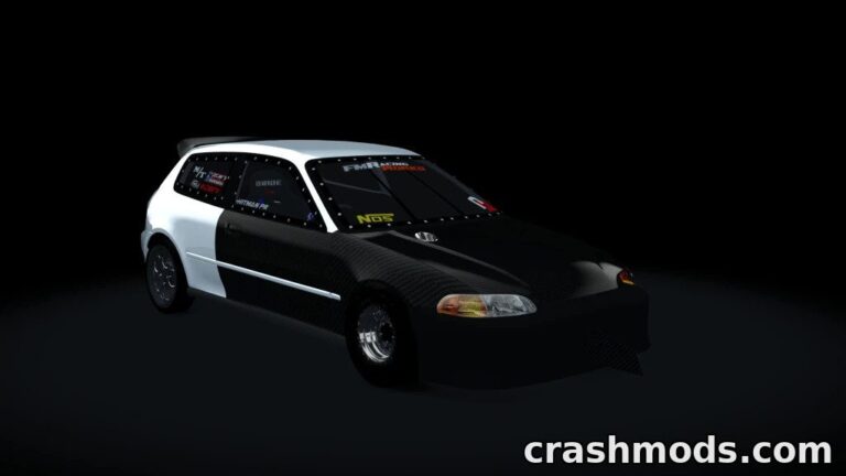 H1 Drag Civic Nossss – Nitrous Honda Civic Drag Car Assetto Corsa mod screenshot