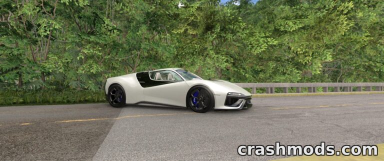 Helion Model-Z – Futuristic Electric Supercar Inspired by Roadster BeamNG.drive mod screenshot