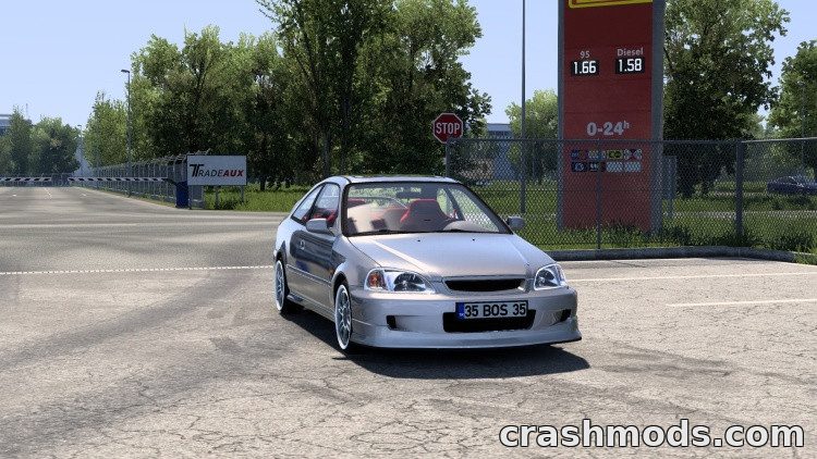 Honda Civic SI – Car with 10 Wheels and Tuning Parts – screenshot 2