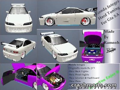 Honda Integra Hard Tuning – Tuned Compact with New Parts GTA San Andreas mod screenshot