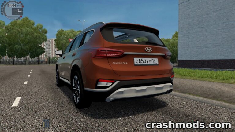 Hyundai Santa Fe 2019 – Mid-Size Crossover with 11 Extras City Car Driving mod screenshot
