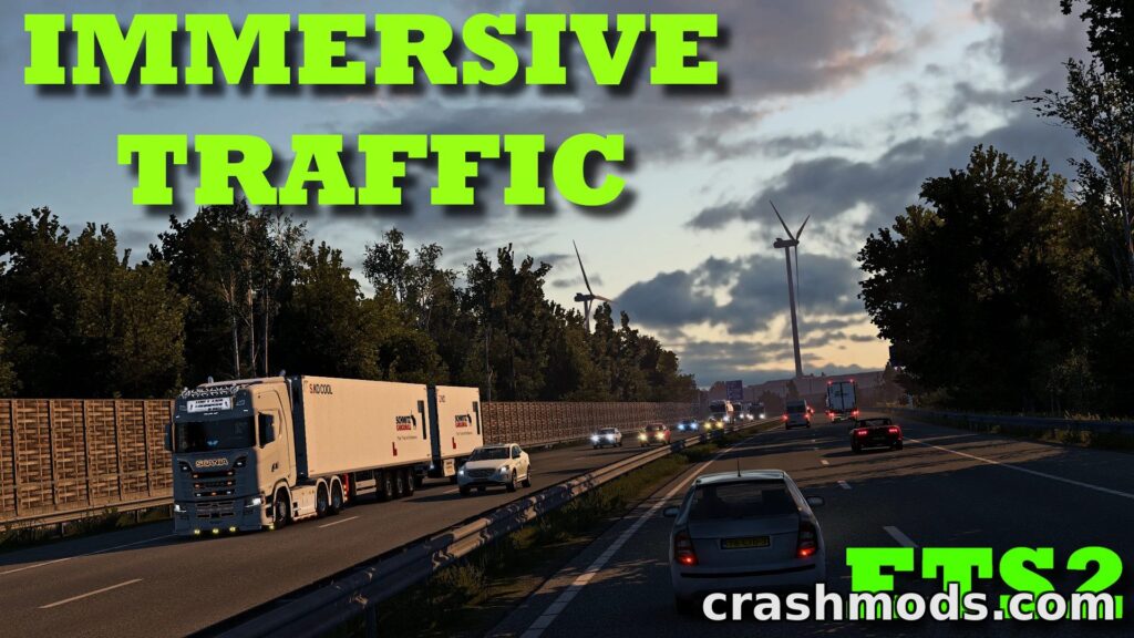 Immersive Traffic – Realistic AI Behavior and Density Euro Truck Simulator 2 mod screenshot