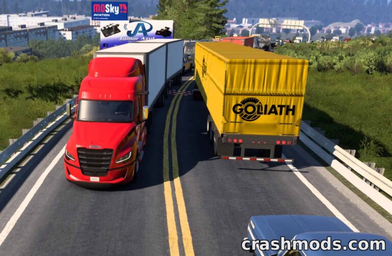 Insane AI Traffic Experience – Dense Road Traffic American Truck Simulator mod screenshot