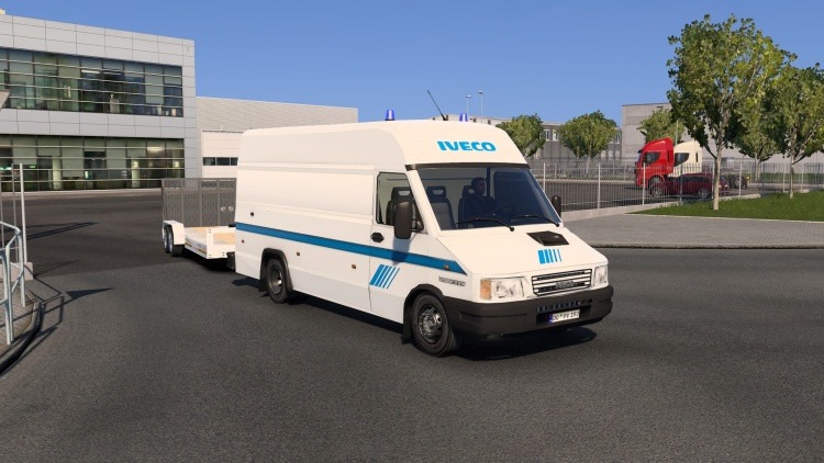 Iveco Daily 35-10 – Van with Tandem Fliegl Trailer – screenshot 1