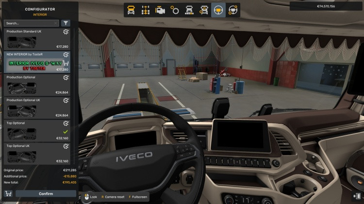 Iveco S-Way Italy Interior – Full Interior with Own Slots – screenshot 2