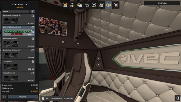 Iveco S-Way Italy Interior – Full Interior with Own Slots – screenshot 3