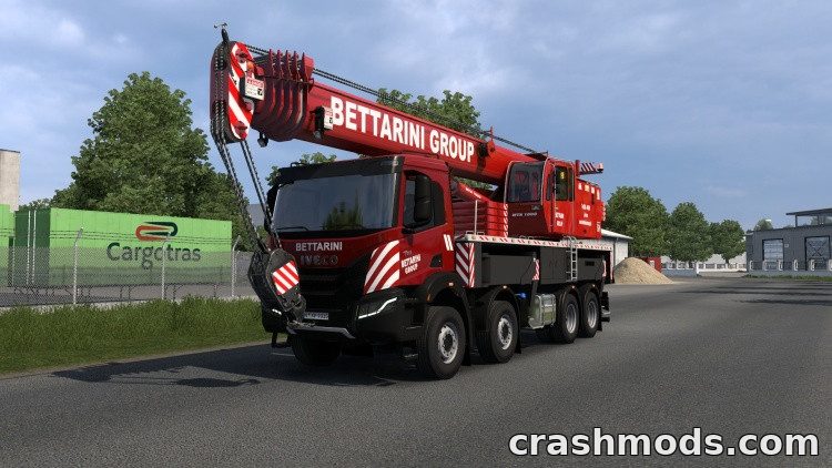 Iveco T-Way – Truck with Dumper, Mixer and Mobile Crane Chassis Euro Truck Simulator 2 mod screenshot