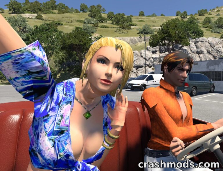 Jennifer and Ernesto – Ragdoll Driver and Passenger BeamNG.drive mod screenshot