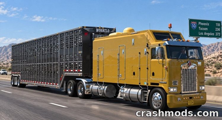 Kenworth K200 Lite – Truck with Updated Cabin Accessories Euro Truck Simulator 2 mod screenshot