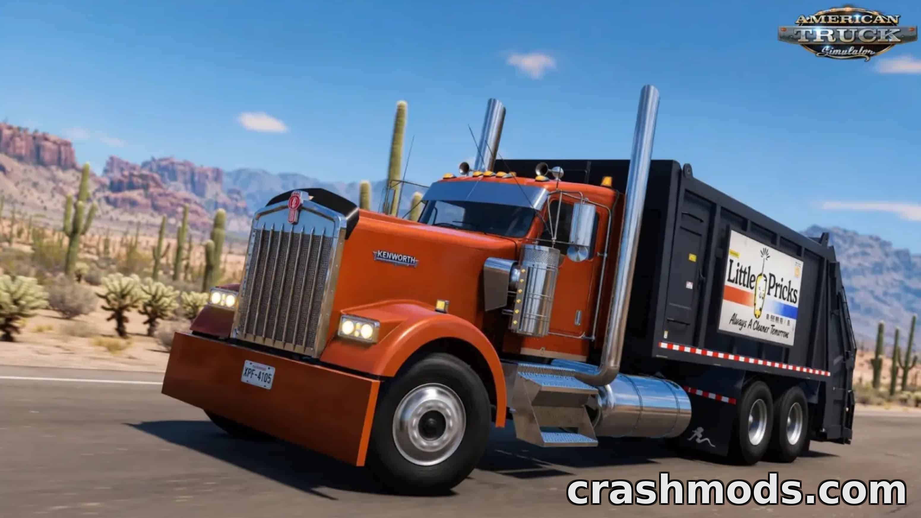 Kenworth W900 Garbage Truck – Standalone Refuse Hauler – screenshot 2