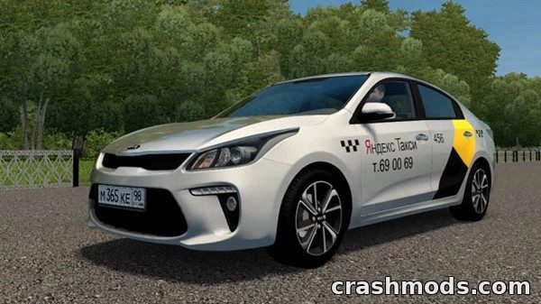 Kia Rio 1.6 Yandex Taxi City Car Driving mod screenshot