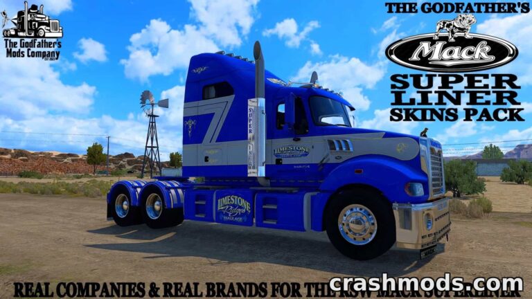 KSW Mack Superliner Skins – 40 Real Company Liveries American Truck Simulator mod screenshot