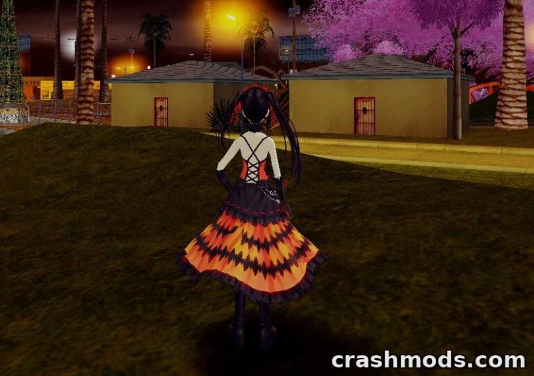 Kurumi Tokisaki Nightmare Outfit – Anime Character Skin GTA San Andreas mod screenshot