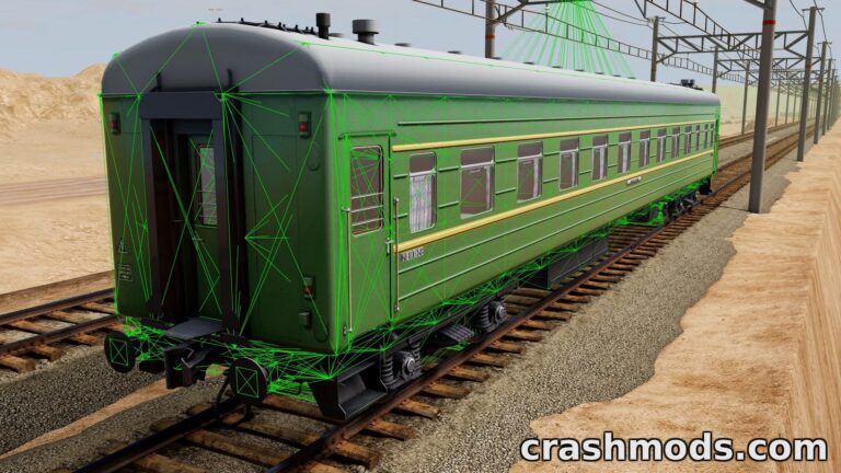 KVZ Wagon 66 – Detailed Train Car with PBR Materials BeamNG.drive mod screenshot