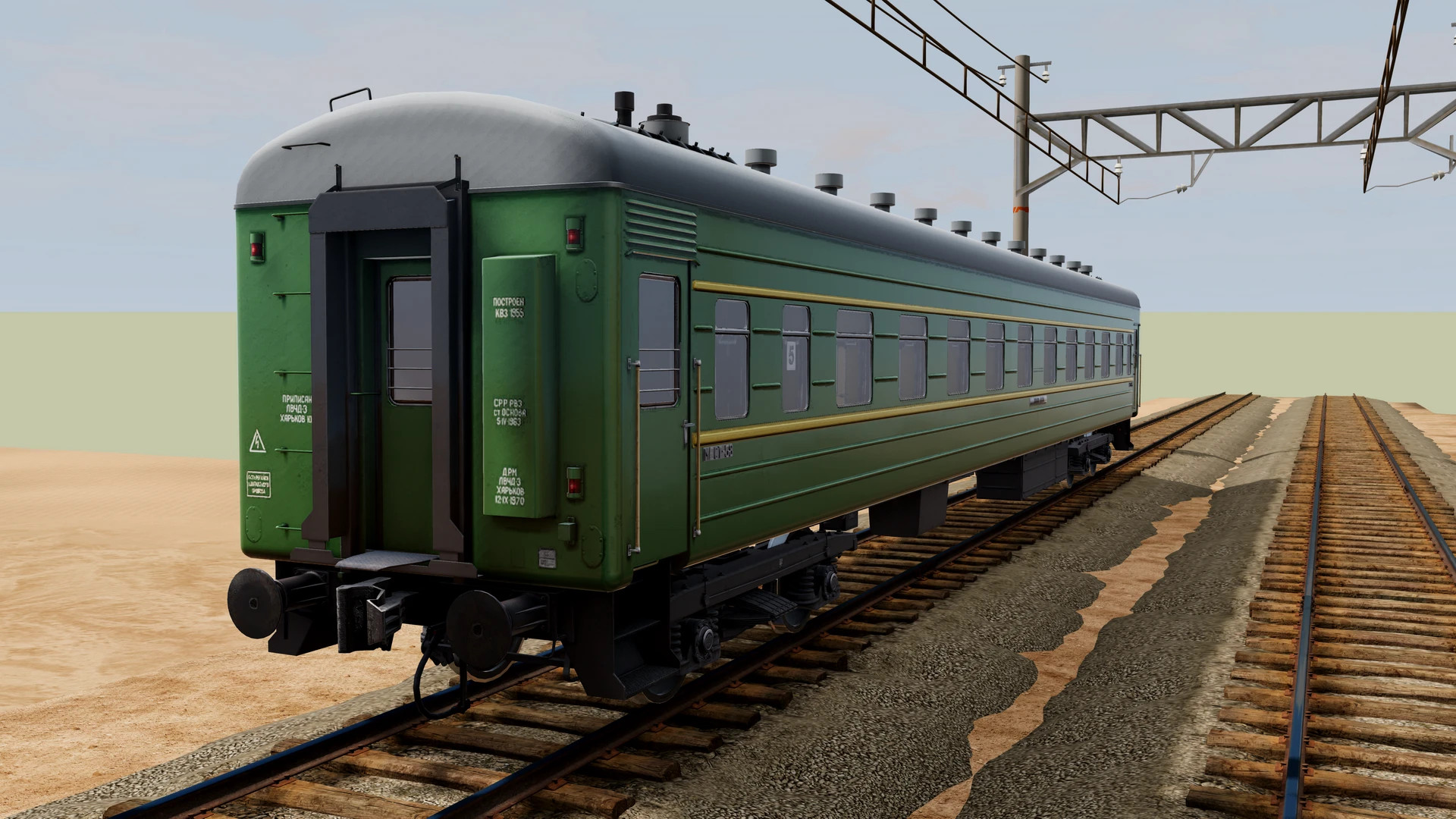 KVZ Wagon 66 – Detailed Train Car with PBR Materials – screenshot 6