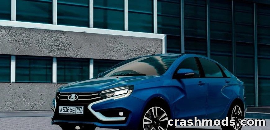 Lada Vesta NG 2024 with 42 Extras City Car Driving mod screenshot
