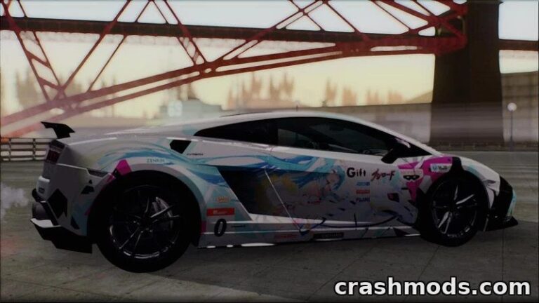 Lamborghini Gallardo LP570-4 Racing Miku 2015 – Itasha Supercar GTA San Andreas mod screenshot