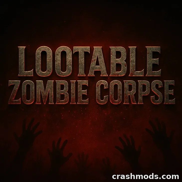 Lootable Zombie Corpse – Loot Dead Zombies for Items 7 Days to Die mod screenshot