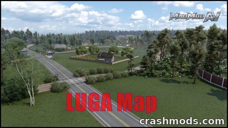 Luga Map – New Bypass Road Village and Detailed Vegetation – screenshot 2