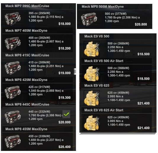 Mack Engines Pack – Authentic Engine Sounds & Specs – screenshot 2