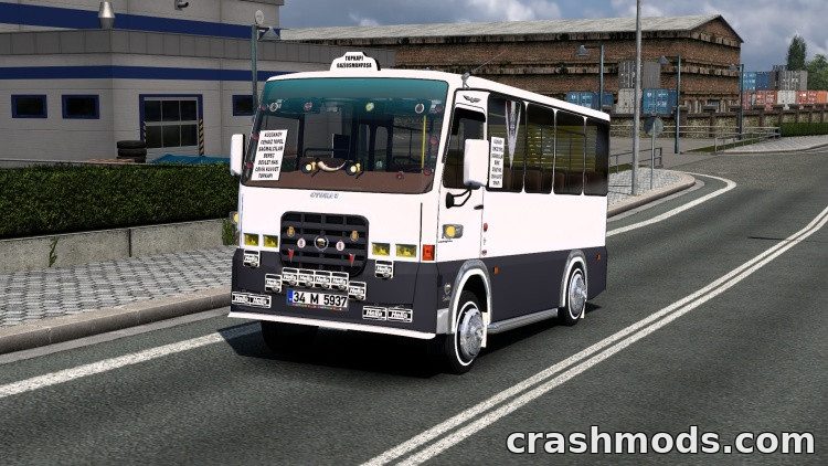 Magirus M2000 – Bus with Lemon Yellow Headlights and 5 Horns Euro Truck Simulator 2 mod screenshot