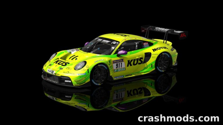 Manthey EMA Grello Porsche 992 GT3 R – 2024 NLS N24H Livery Assetto Corsa mod screenshot