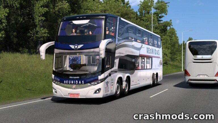 Marcopolo New G7 1800 DD – Double Deck Coach Bus Euro Truck Simulator 2 mod screenshot