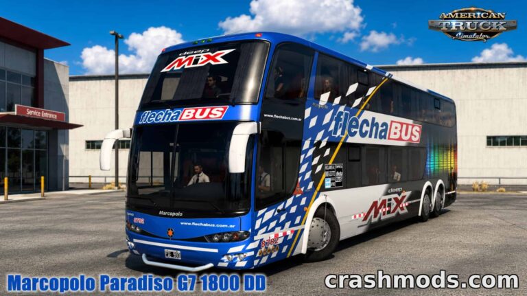 Marcopolo Paradiso G7 1800 DD – Luxury Double-Decker Coach American Truck Simulator mod screenshot