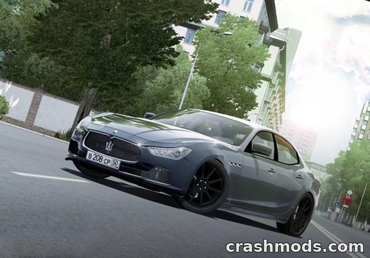 Maserati Ghibli S – Rear-Drive Sedan with 7-Speed Automatic City Car Driving mod screenshot