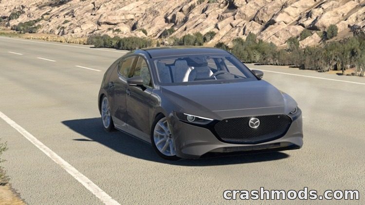 Mazda 3 Hatchback Skyactiv-G – PBR Materials and Detailed Cabin BeamNG.drive mod screenshot