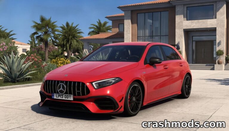 Mercedes AMG A45 S 2022 – Detailed Performance Car Add-on American Truck Simulator mod screenshot