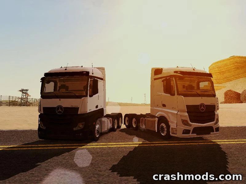 Mercedes-Benz Actros MP4 Stream Space – Black 6×4 Semi Truck – screenshot 2