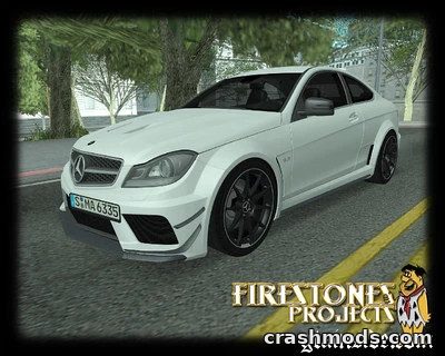 Mercedes-Benz C63 AMG 2012 – Detailed Car with Lit Dashboard GTA San Andreas mod screenshot