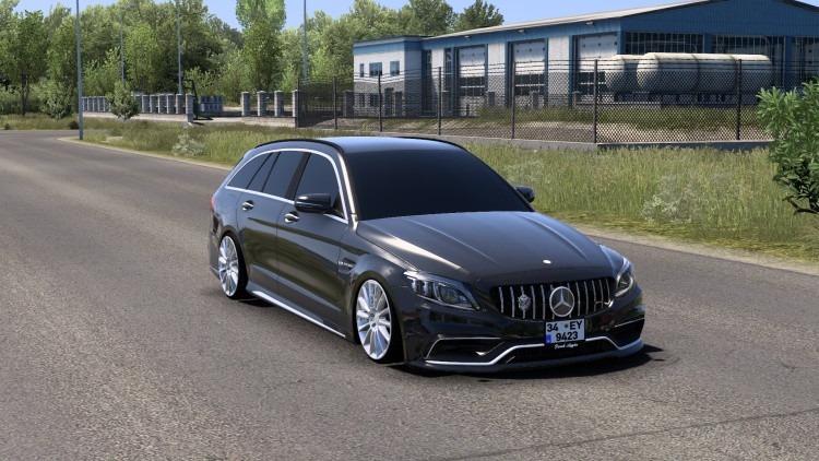 Mercedes-Benz C63s – Fully Working Car Euro Truck Simulator 2 mod screenshot