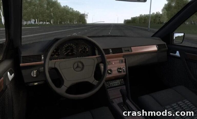 Mercedes-Benz E300 W124 1990 – Classic Car with 8 Extras City Car Driving mod screenshot