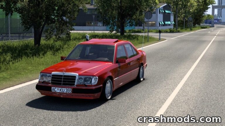 Mercedes-Benz W124 300d – HQ Car with Rim Options Euro Truck Simulator 2 mod screenshot