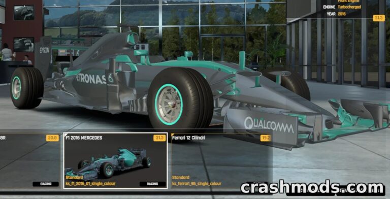 Mercedes F1 W07 Hybrid – Hamilton Malaysian GP Livery Assetto Corsa EVO mod screenshot