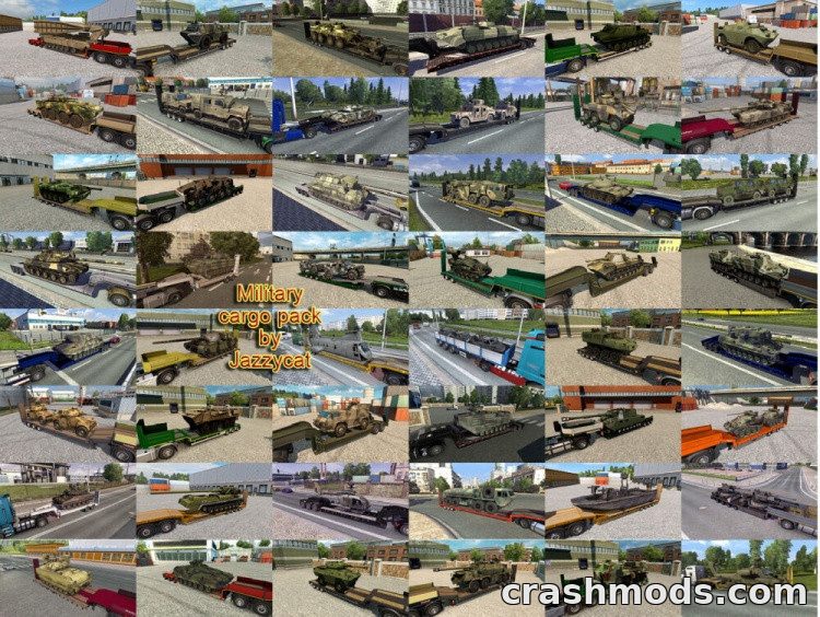 Military Cargo Pack – Over 222 Military Loads Euro Truck Simulator 2 mod screenshot