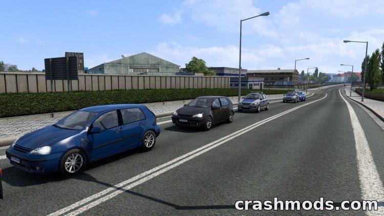More Cars for Traffic Density – Busier Roads With AI Cars Euro Truck Simulator 2 mod screenshot