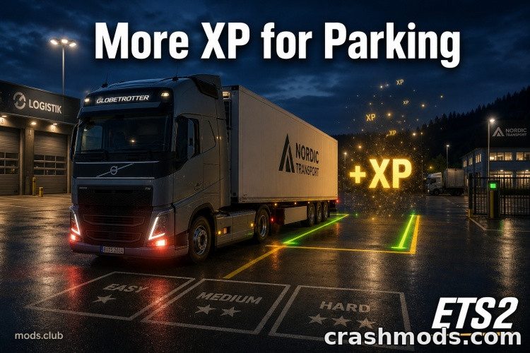 More XP for Parking – Bigger Rewards for Manual Parking Euro Truck Simulator 2 mod screenshot