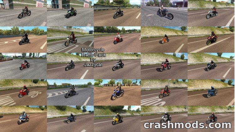Motorcycle Traffic Pack – 95 Bikes Added to AI Traffic – screenshot 2