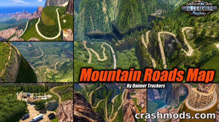 Mountain Roads Map – Standalone Mountain Terrain American Truck Simulator mod screenshot