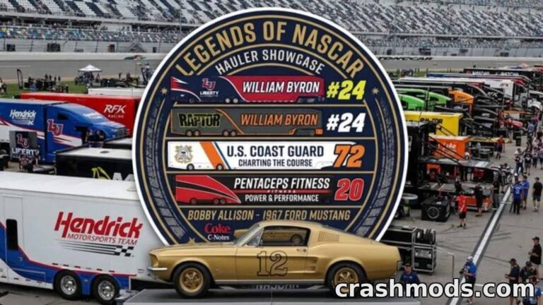 NASCAR Hauler Pack – Team Truck & Trailer Liveries American Truck Simulator mod screenshot
