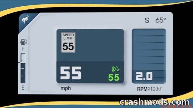 Navigator Display Add-on – Speed & Cruise Info American Truck Simulator mod screenshot