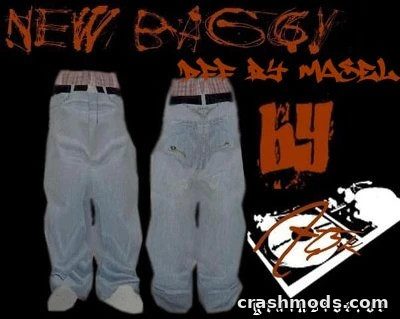 Custom character outfit "New Baggy" for GTA San Andreas featuring stylish baggy jeans and a unique design.