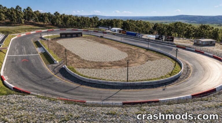 Newport Speedway Oval – Banked Short Track Racing Map BeamNG.drive mod screenshot