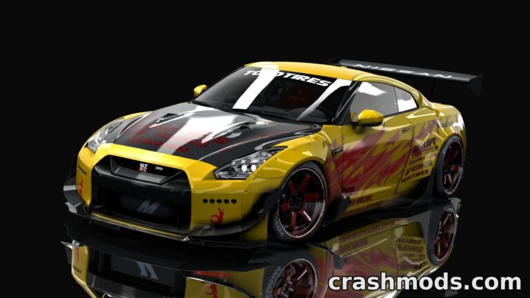 Nissan GT-R R35 Rocket Bunny – Body Kit Styled Sports Car Assetto Corsa mod screenshot