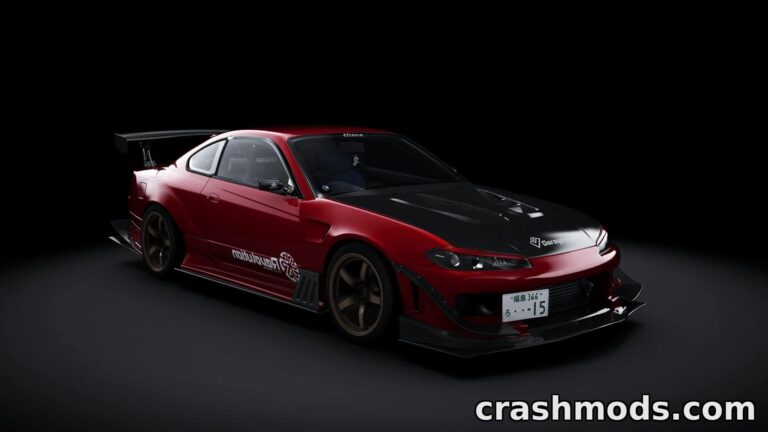 Nissan Silvia S15 Garage Mak – Tuned S15 with Animated Extras Assetto Corsa mod screenshot